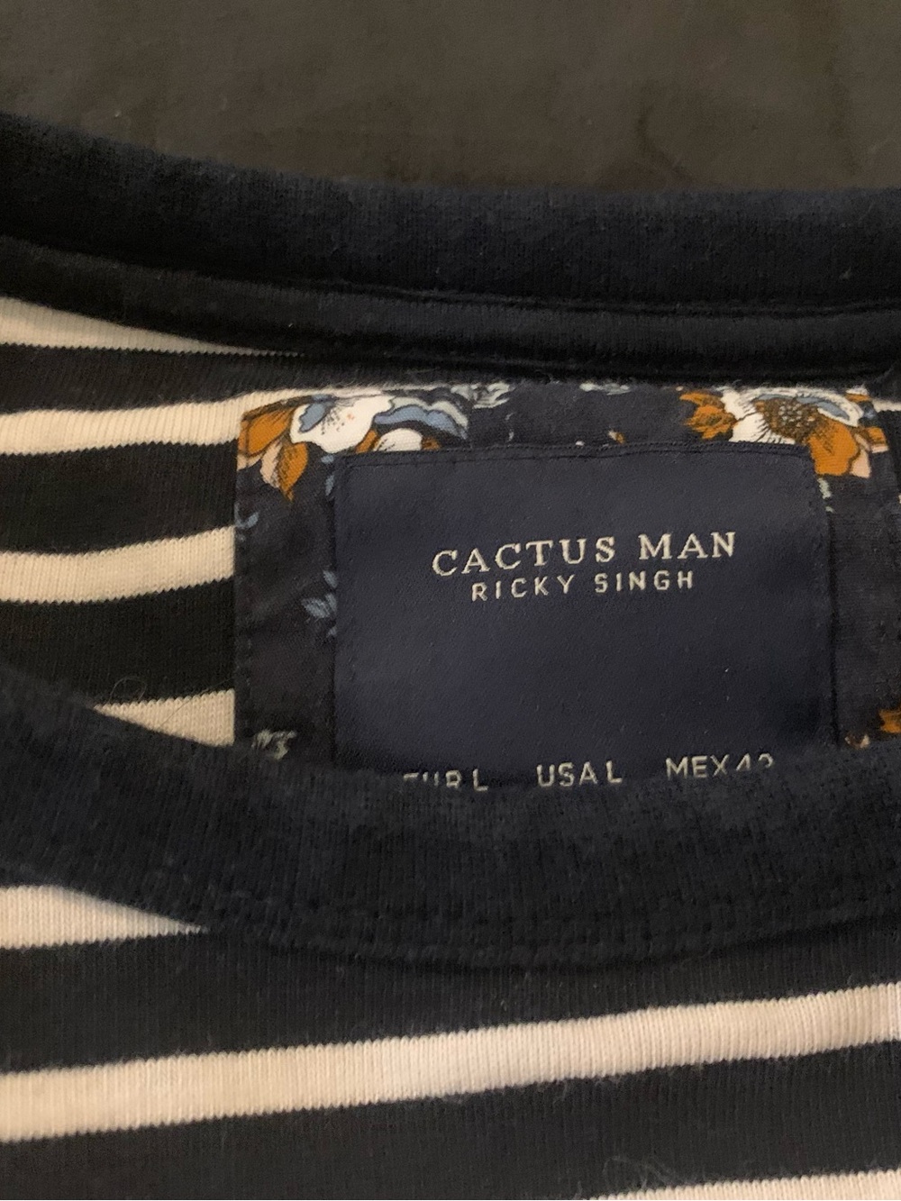 Cactus Man Black & White Striped Long-Sleeve Tee - Picture 2 of 3
